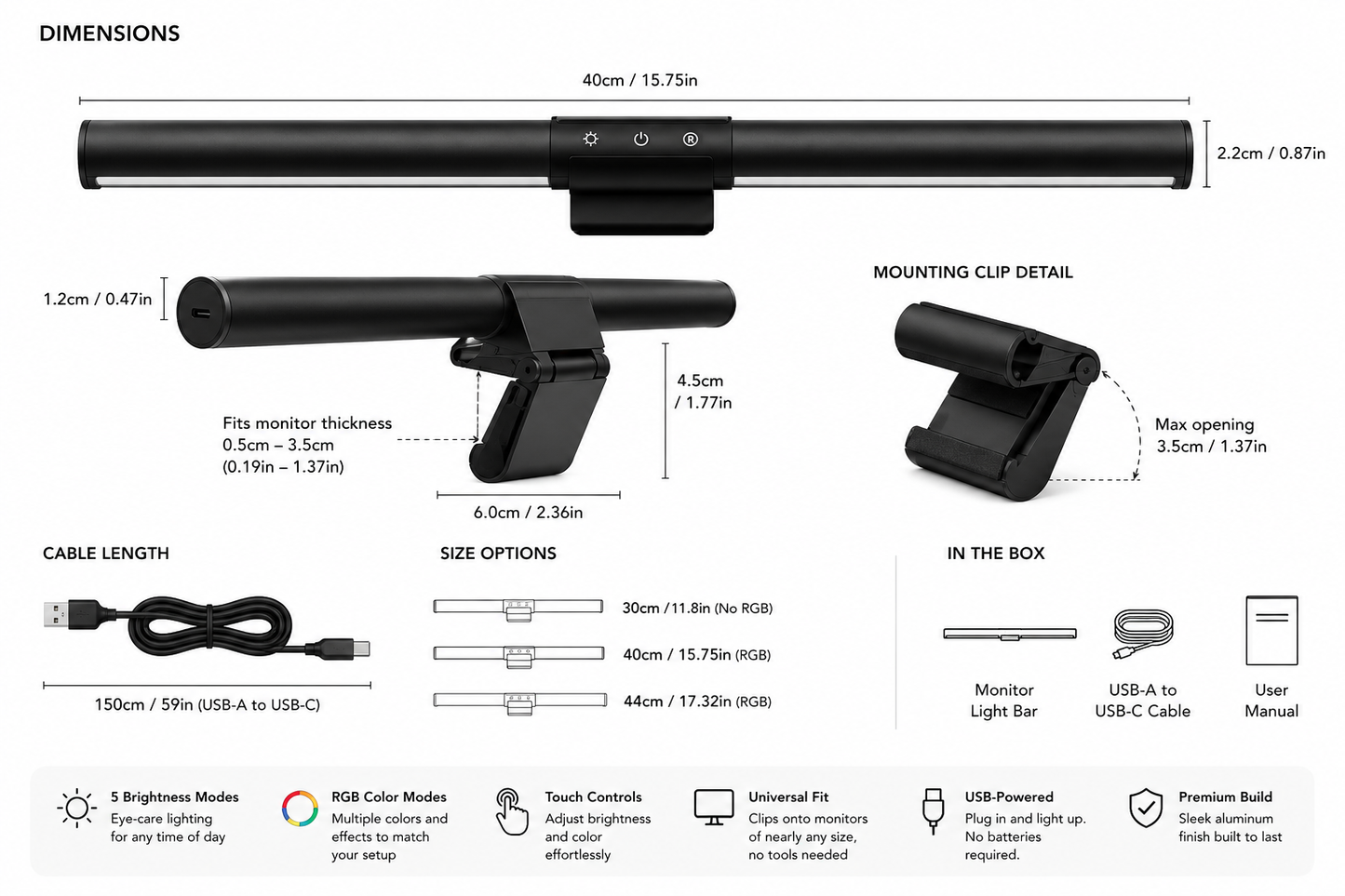 RGB Monitor Light Bar