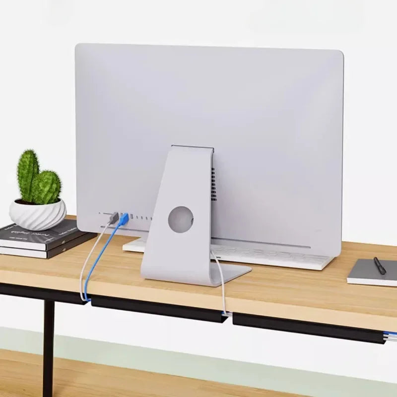 Premium No-Drill Under-Desk Cable Tray